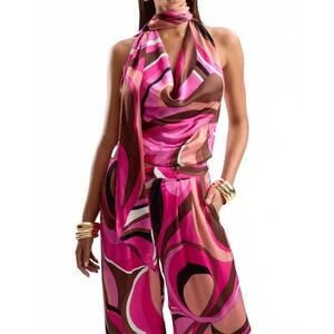 NEW CIN CIN blossom halter top in dolce pink